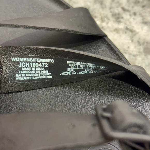 Chaco Womens 10 Townes Midform Sandals Black Leather JCH109472 Strappy - Picture 8 of 9